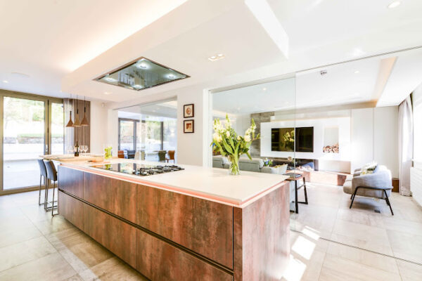 open plan kitchen